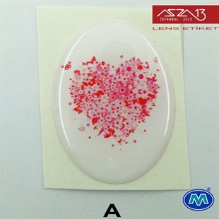 Kendinden Yapışkanlı 29 mm x 39 mm Oval Epoxy Etiket (Modes) / Paket İçeriği 2 Adet