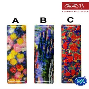 Kendinden Yapışkanlı 16 mm x 46 mm Uzun Dikdörtgen Epoxy Etiket (Modes) / Paket İçeriği 2 Adet