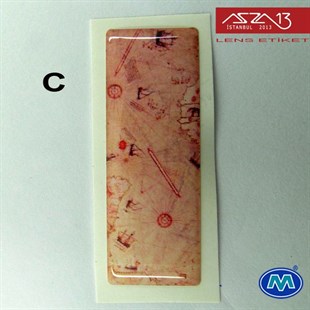 Kendinden Yapışkanlı 16 mm x 46 mm Uzun Dikdörtgen Epoxy Etiket (Modes) / Paket İçeriği 2 Adet