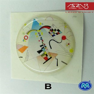 Kendinden Yapışkanlı 30 mm Yuvarlak Epoxy Etiket (Modes) / Paket İçeriği 2 Adet