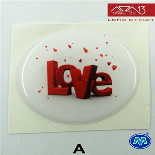 Kendinden Yapışkanlı 29 mm x 39 mm Oval Epoxy Etiket (Modes) / Paket İçeriği 2 Adet