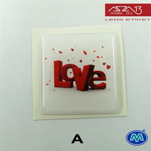 Kendinden Yapışkanlı 26x26 mm Kare Epoxy Etiket (Modes) / Paket İçeriği 2 Adet