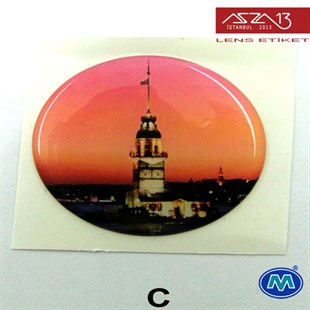 Kendinden Yapışkanlı 29 mm x 39 mm Oval Epoxy Etiket (Modes) / Paket İçeriği 2 Adet