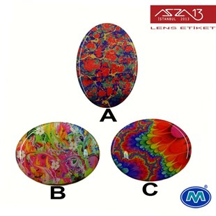 Kendinden Yapışkanlı 29 mm x 39 mm Oval Epoxy Etiket (Modes) / Paket İçeriği 2 Adet