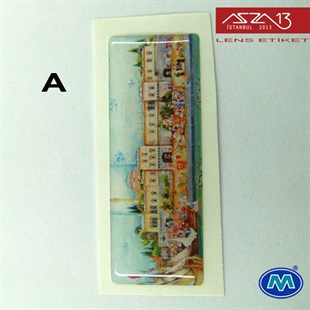 Kendinden Yapışkanlı 16 mm x 46 mm Uzun Dikdörtgen Epoxy Etiket (Modes) / Paket İçeriği 2 Adet