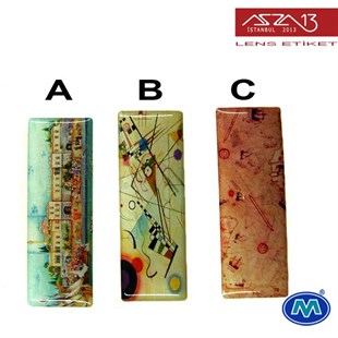 Kendinden Yapışkanlı 16 mm x 46 mm Uzun Dikdörtgen Epoxy Etiket (Modes) / Paket İçeriği 2 Adet