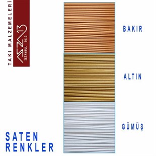 3lü Set 0,38 mm Nylon Kaplamalı Çelik Boncuk Teli / Altın-Gümüş-Bakır