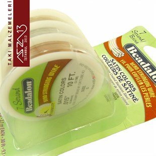 3lü Set 0,38 mm Nylon Kaplamalı Çelik Boncuk Teli / Altın-Gümüş-Bakır