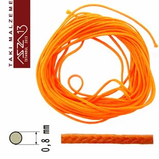 Neon Turuncu 0,8 mm Kalınlıkta Paraşüt İpi / 5 Metre