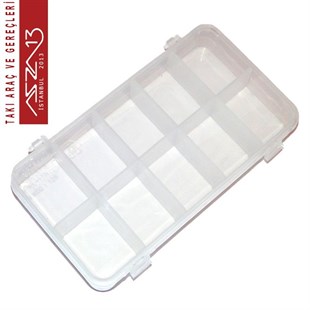 10 Bölmeli Şeffaf Plastik Organizer Kutu