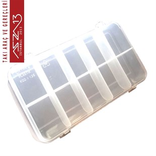 10 Bölmeli Şeffaf Plastik Organizer Kutu