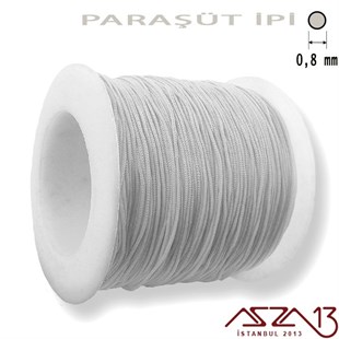 Açık Gri 0,8 mm Paraşüt İp (Bobin 100 metre)