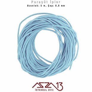 Açık Mavi 0,8 mm Kalınlıkta Paraşüt İpi / 5 Metre