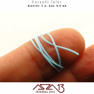 Açık Mavi 0,8 mm Kalınlıkta Paraşüt İpi / 5 Metre
