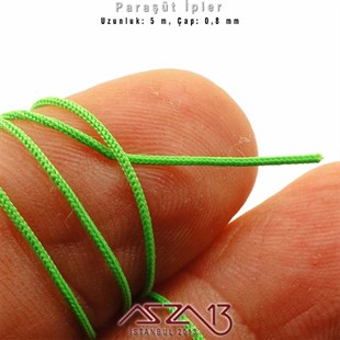 Açık Yeşil 0,8 mm Kalınlıkta Paraşüt İpi / 5 Metre