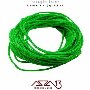 Açık Yeşil 0,8 mm Kalınlıkta Paraşüt İpi / 5 Metre