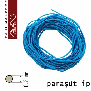 Deniz Mavi 0,8 mm Kalınlıkta Paraşüt İpi / 5 Metre