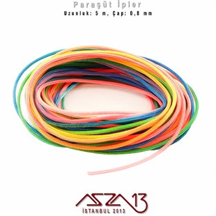 Ebruli 0,8 mm Kalınlıkta Paraşüt İpi / 5 Metre