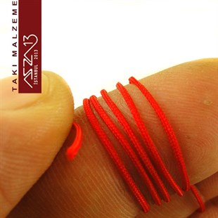 Kırmızı 0,8  mm Kalınlıkta Paraşüt İpi / 5 Metre