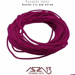 Koyu Fuşya 0,8 mm Kalınlıkta Paraşüt İpi / 5 Metre