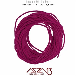 Koyu Fuşya 0,8 mm Kalınlıkta Paraşüt İpi / 5 Metre