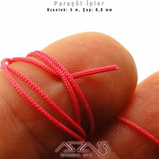 Koyu Pembe 0,8 mm Kalınlıkta Paraşüt İpi / 5 Metre