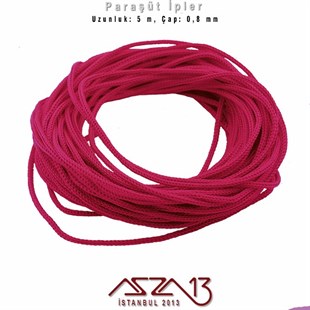 Koyu Pembe 0,8 mm Kalınlıkta Paraşüt İpi / 5 Metre