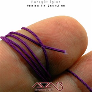 Mor 0,8 mm Kalınlıkta Paraşüt İpi / 5 Metre