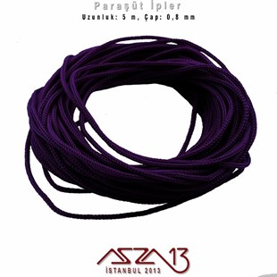 Mor 0,8 mm Kalınlıkta Paraşüt İpi / 5 Metre