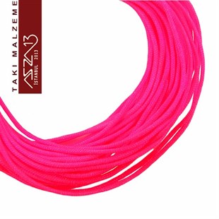 Neon Pembe 0,8 mm Kalınlıkta Paraşüt İpi / 5 Metre