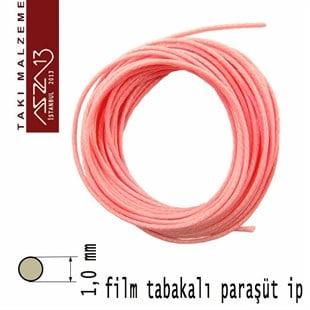 Şeker Pembe 1,00 mm Kalınlıkta Film Kaplı Paraşüt İpi / 3 Metre