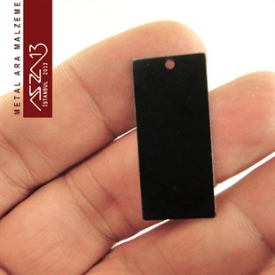 Siyah Alkeme 14x32 mm Damgalama Künyesi / Paket İçeriği 1 Adet