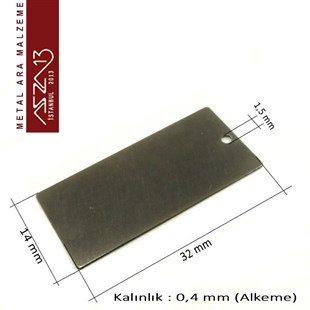Siyah Alkeme 14x32 mm Damgalama Künyesi / Paket İçeriği 1 Adet