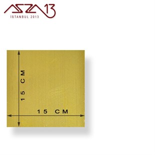 0.8 mm Pirinç Levha (150 mm x 150 mm)