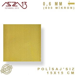 0.6 mm Pirinç Levha (150 mm x 150 mm)