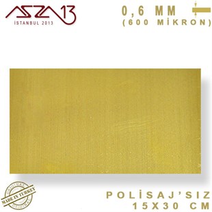 0.6 mm Pirinç Levha (150 mm x 300 mm)