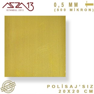 0.5 mm Pirinç Levha (200 mm x 200 mm)