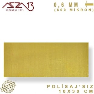 0.6 mm Pirinç Levha (100 mm x 300 mm)