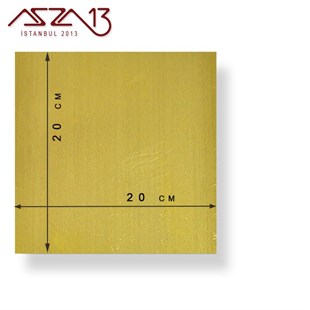 0.5 mm Pirinç Levha (200 mm x 200 mm)
