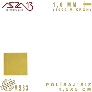1.0 mm Pirinç Levha [MS63] (45 mm x 50 mm)