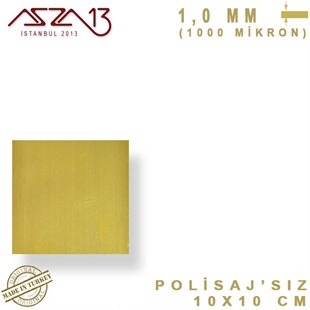 1.0 mm Pirinç Levha (100 mm x 100 mm)