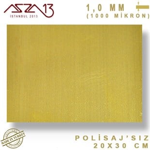 1.0 mm Pirinç Levha (200 mm x 300 mm)