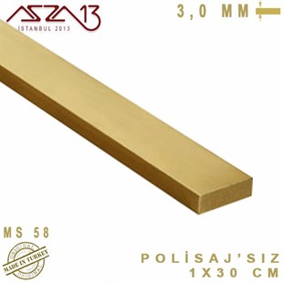 3.0 mm (3000 Mikron) - 1x30 cm - Pirinç Lama / 1 Adet