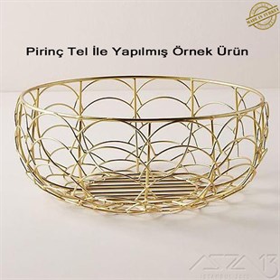 Pirinç Yuvarlak Tel / 0.6 mm / 5 Metre