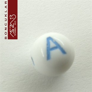 200 Adet 8 mm Beyaz Fon, Karışık Neon Renkli Harfli Yuvarlak Boncuk (50 Gr)