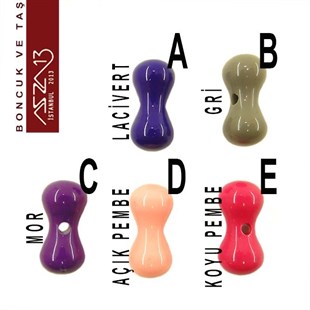 8x17 mm Fıstık, Renkli Boncuk / Paket İçeriği 3 Adet