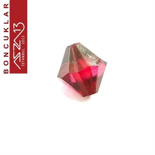 Bikon (Piramit), 8 mm, Bordo Boncuk / Paket İçeriği 110 Adet