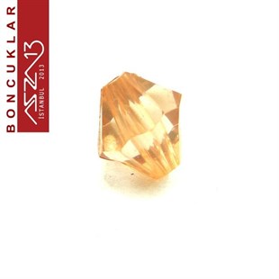 Bikon (Piramit), 8 mm, Şampanya Boncuk / Paket İçeriği 110 Adet
