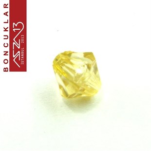Bikon (Piramit), 8 mm, Bal Boncuk / Paket İçeriği 110 Adet
