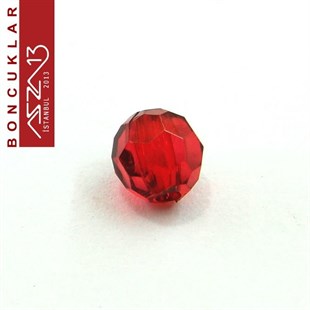 Fasetli 6 mm Yuvarlak, Bordo Boncuk / Paket İçeriği 85 Adet